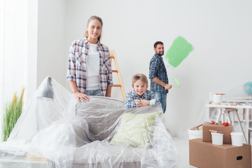 Furniture safely stored in secure self-storage during a home renovation in Portsmouth