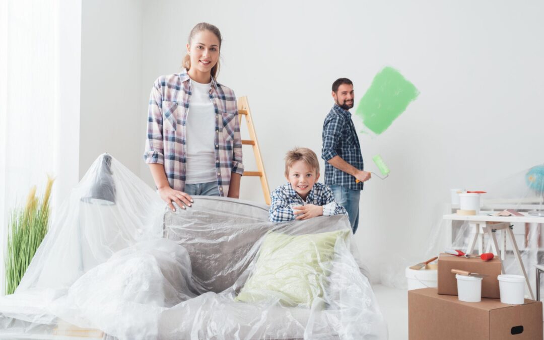 Furniture safely stored in secure self-storage during a home renovation in Portsmouth